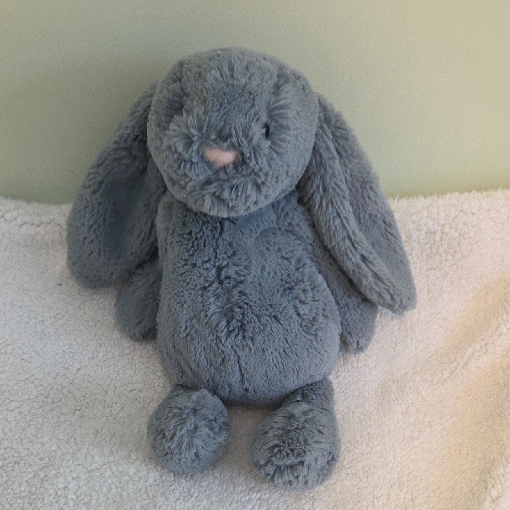 Jellycat Soft Bluish Gray Stuffed Rabbit